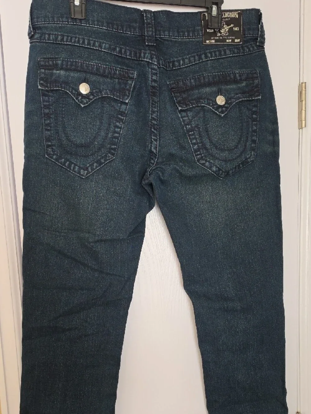 True Religion Geno Relaxed Slim Jeans in Dark Blue Wash - New